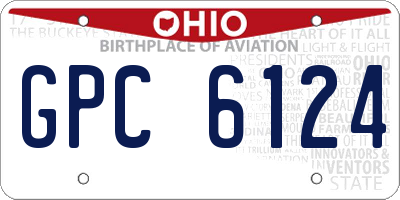 OH license plate GPC6124