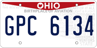 OH license plate GPC6134