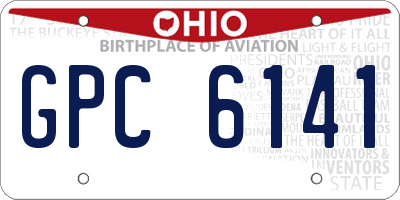 OH license plate GPC6141