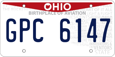 OH license plate GPC6147
