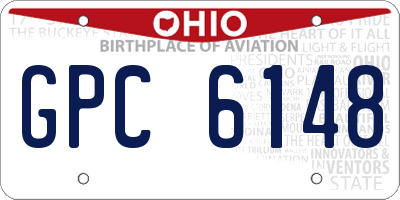 OH license plate GPC6148
