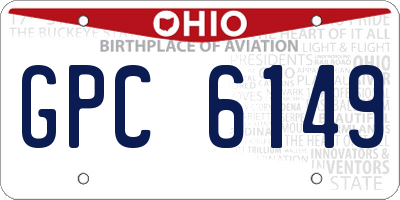 OH license plate GPC6149