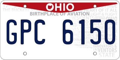 OH license plate GPC6150