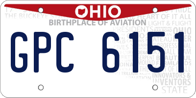 OH license plate GPC6151