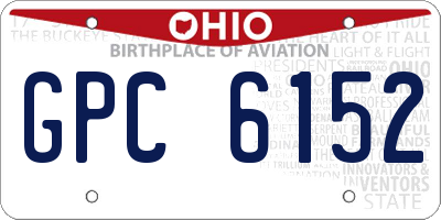 OH license plate GPC6152