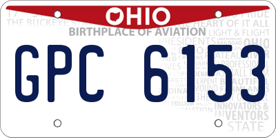 OH license plate GPC6153