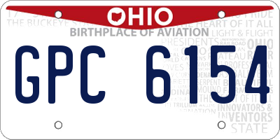OH license plate GPC6154