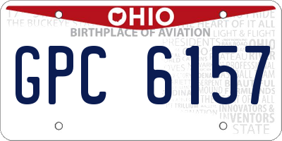 OH license plate GPC6157