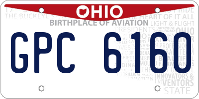 OH license plate GPC6160