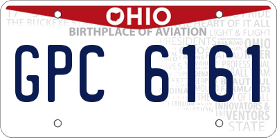 OH license plate GPC6161