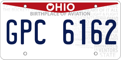 OH license plate GPC6162