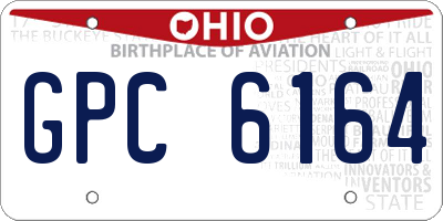 OH license plate GPC6164