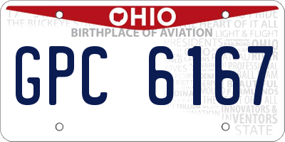 OH license plate GPC6167