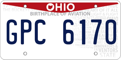 OH license plate GPC6170