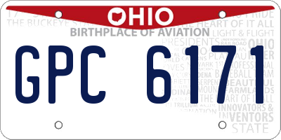 OH license plate GPC6171
