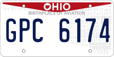 OH license plate GPC6174