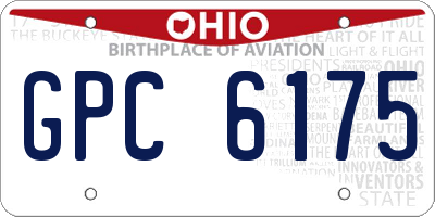 OH license plate GPC6175