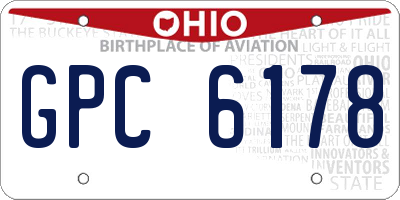 OH license plate GPC6178