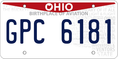 OH license plate GPC6181