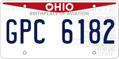 OH license plate GPC6182