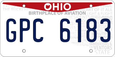OH license plate GPC6183