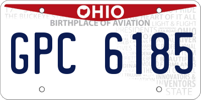 OH license plate GPC6185