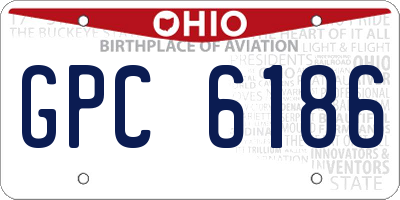 OH license plate GPC6186