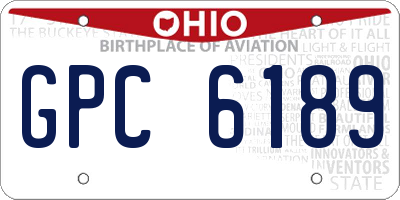 OH license plate GPC6189