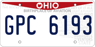 OH license plate GPC6193