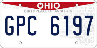 OH license plate GPC6197