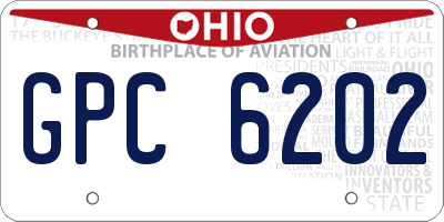 OH license plate GPC6202