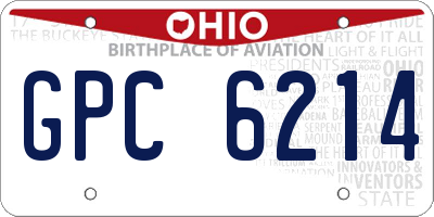 OH license plate GPC6214