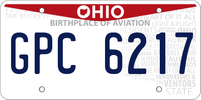 OH license plate GPC6217