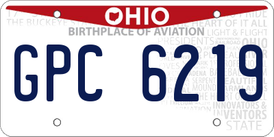 OH license plate GPC6219