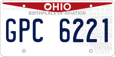 OH license plate GPC6221