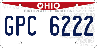 OH license plate GPC6222