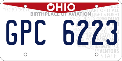 OH license plate GPC6223