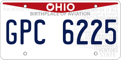 OH license plate GPC6225