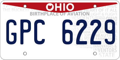 OH license plate GPC6229
