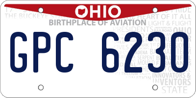 OH license plate GPC6230