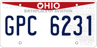 OH license plate GPC6231