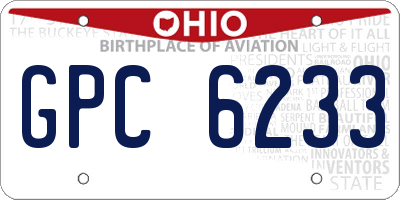 OH license plate GPC6233