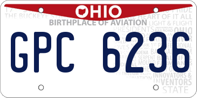 OH license plate GPC6236