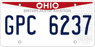 OH license plate GPC6237