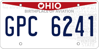 OH license plate GPC6241