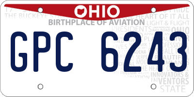 OH license plate GPC6243