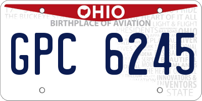 OH license plate GPC6245
