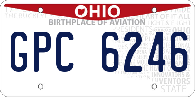 OH license plate GPC6246