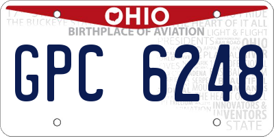 OH license plate GPC6248