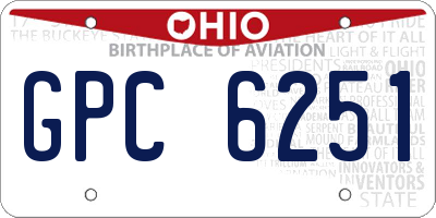 OH license plate GPC6251
